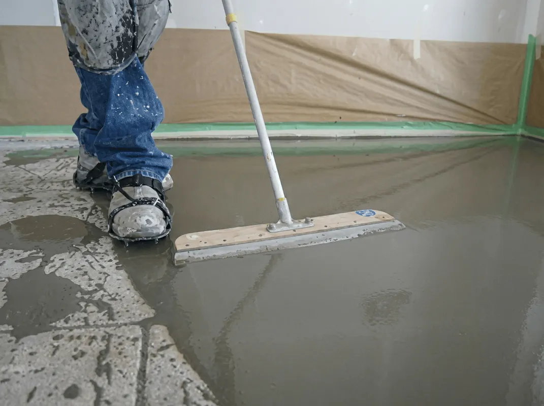 Uneven floor being professionally repaired in Indianapolis, IN